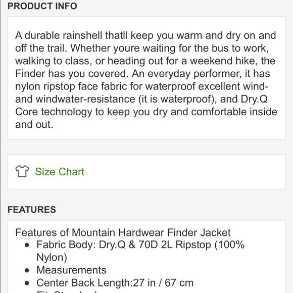 Mountain Hardwear Finder Jacket- NWOT - Picture 2 of 10